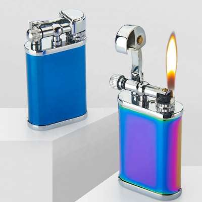 DB-116 Customized Metal Luxury Flint Flame Lighter/ Gas Refillable Oil Cigarette Lighter