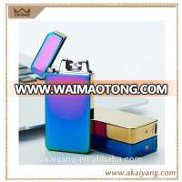 Windproof X Beam Cigarette Lighters Gift Boxes USB Rechargeable Electric Double Arc Lighter