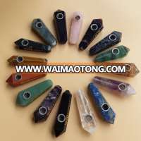 wholesale natural crystal quartz smoking pipes point wand for gift