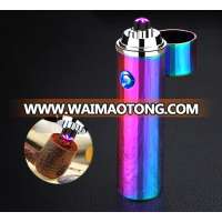 New metal double arc Cigar Lighter Cigarette Usb Electric Plasma Beam Windproof Flameless Rechargeable Lighter for Smoker CA5167